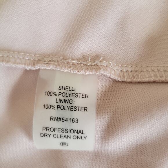 Calvin Klein Pink Geometric Print Dress Strappy Midi Handkerchief Hem Women 8 - Picture 13 of 14